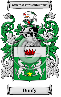 Dunfy Family Crest Download (JPG) Heritage Series - 600 DPI