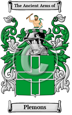 Plemons Family Crest Download (JPG) Heritage Series - 600 DPI