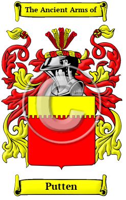 Putten Family Crest Download (JPG) Heritage Series - 600 DPI