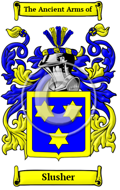 Slusher Family Crest Download (JPG) Heritage Series - 600 DPI