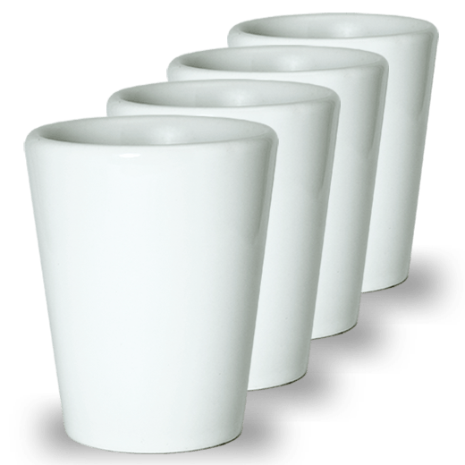 Set of four Ceramic Shot Glasses