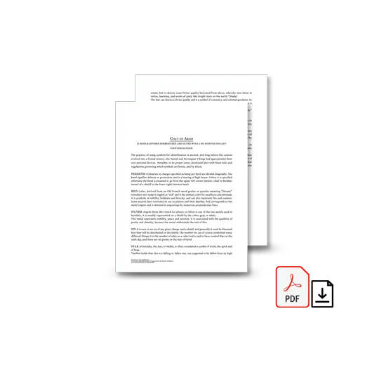 Coat of Arms Symbolism Download (PDF) - Letter Size - No Background