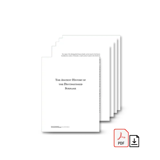 Surname History Download (PDF) - A4 Size - No Background