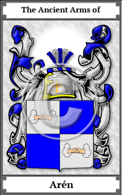 Arén Family Crest Download (JPG)  Book Plated - 150 DPI