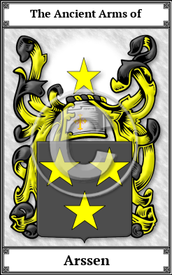 Arssen Family Crest Download (JPG)  Book Plated - 150 DPI
