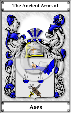 Ases Family Crest Download (JPG)  Book Plated - 150 DPI