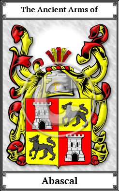 Abascal Family Crest Download (JPG)  Book Plated - 150 DPI