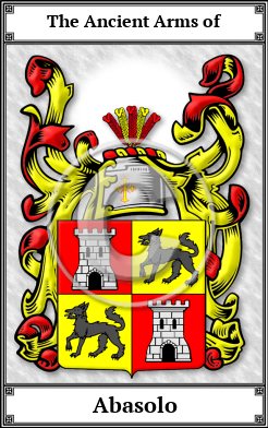 Abasolo Family Crest Download (JPG)  Book Plated - 150 DPI