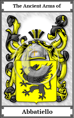 Abbatiello Family Crest Download (JPG)  Book Plated - 150 DPI
