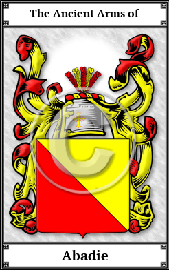 Abadie Family Crest Download (JPG)  Book Plated - 150 DPI