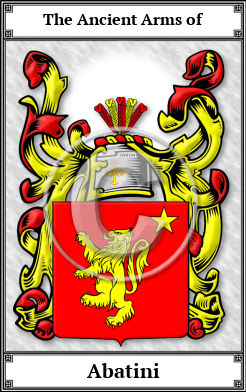 Abatini Family Crest Download (JPG)  Book Plated - 150 DPI