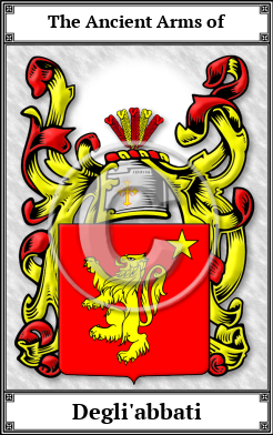 Degli'abbati Family Crest Download (JPG)  Book Plated - 150 DPI