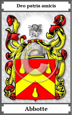 Abbotte Family Crest Download (JPG)  Book Plated - 150 DPI