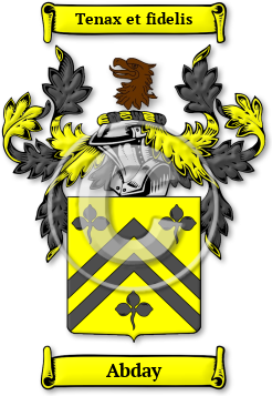 Abday Family Crest Download (jpg) Legacy Series - 150 DPI