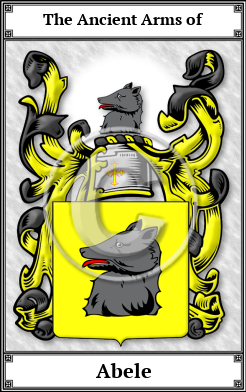 Abele Family Crest Download (JPG) Book Plated - 600 DPI