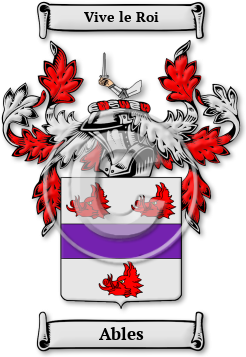 Ables Family Crest Download (jpg) Legacy Series - 150 DPI