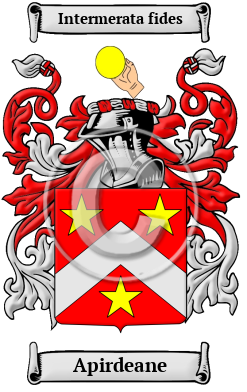 Apirdeane Family Crest/Coat of Arms