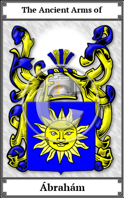 Ábrahám Family Crest Download (JPG) Book Plated - 150 DPI