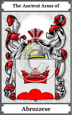 Abruzzese Family Crest Download (JPG)  Book Plated - 150 DPI