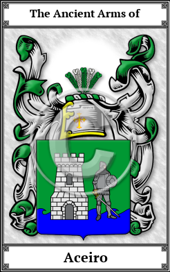 Aceiro Family Crest Download (JPG)  Book Plated - 150 DPI