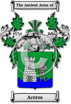 Aceros Family Crest Download (jpg) Legacy Series - 150 DPI