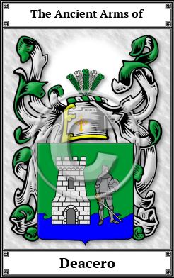 Deacero Family Crest Download (JPG)  Book Plated - 150 DPI