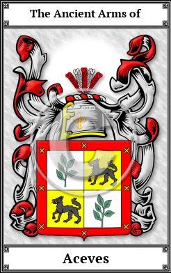 Aceves Family Crest Download (JPG)  Book Plated - 150 DPI