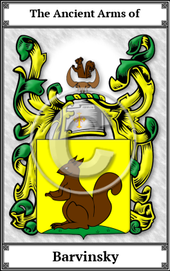 Barvinsky Family Crest Download (JPG)  Book Plated - 150 DPI