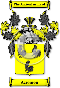 Acremen Family Crest Download (JPG) Legacy Series - 600 DPI