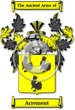Acrement Family Crest Download (jpg) Legacy Series - 150 DPI
