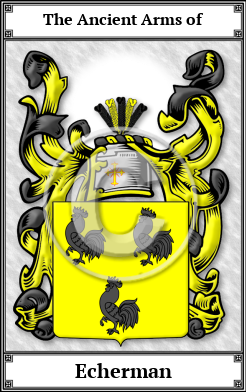 Echerman Family Crest Download (JPG) Book Plated - 600 DPI