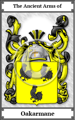 Oakarmane Family Crest Download (JPG)  Book Plated - 150 DPI