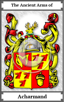 Acharmand Family Crest Download (JPG)  Book Plated - 150 DPI