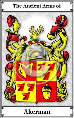 Åkerman Family Crest Download (JPG)  Book Plated - 150 DPI