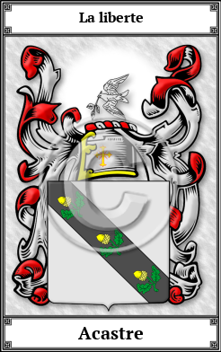 Acastre Family Crest Download (JPG)  Book Plated - 150 DPI