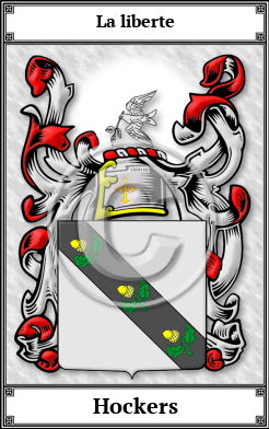 Hockers Family Crest Download (JPG)  Book Plated - 150 DPI