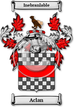 Aclan Family Crest Download (jpg) Legacy Series - 150 DPI