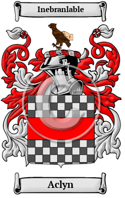 Aclyn Family Crest/Coat of Arms