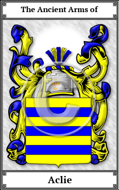 Aclie Family Crest Download (JPG)  Book Plated - 150 DPI