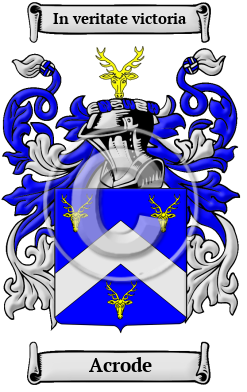 Acrode Family Crest/Coat of Arms