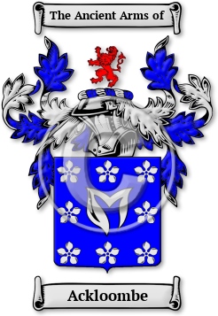 Ackloombe Family Crest Download (jpg) Legacy Series - 150 DPI