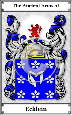 Ecklein Family Crest Download (JPG)  Book Plated - 150 DPI
