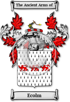 Ecolm Family Crest Download (jpg) Legacy Series - 150 DPI