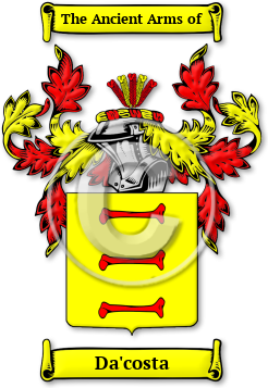 Da'costa Family Crest Download (jpg) Legacy Series - 150 DPI