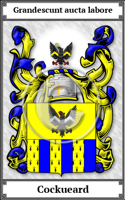 Cockueard Family Crest Download (JPG)  Book Plated - 150 DPI
