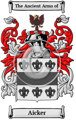 Aicker Family Crest/Coat of Arms