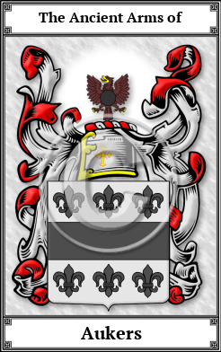 Aukers Family Crest Download (JPG)  Book Plated - 150 DPI