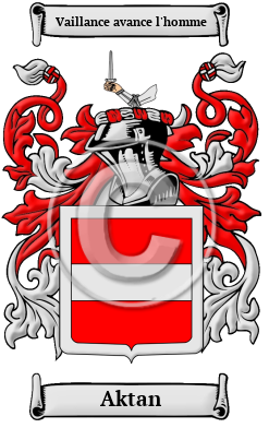 Aktan Family Crest/Coat of Arms