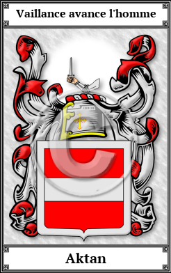 Aktan Family Crest Download (JPG)  Book Plated - 150 DPI