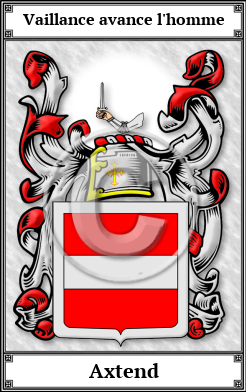Axtend Family Crest Download (JPG) Book Plated - 600 DPI